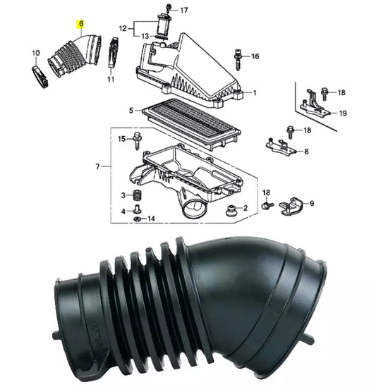 Air Intake Hose Pipe for Honda Accord 2008-2015 2.2 Diesel 17228-RL0-G00